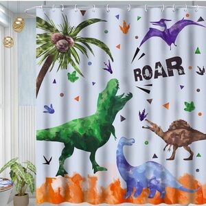 Dinosaur Themed Shower Curtain